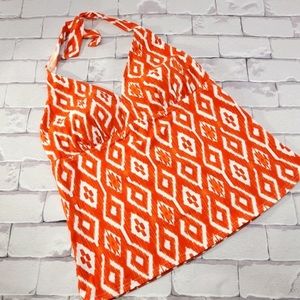 Lands End. Women's Print Halter Tankini Swim Top